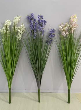 仿真花束风铃花庭菖蒲紫罗兰家居装饰摆件假花客厅摆设假花束