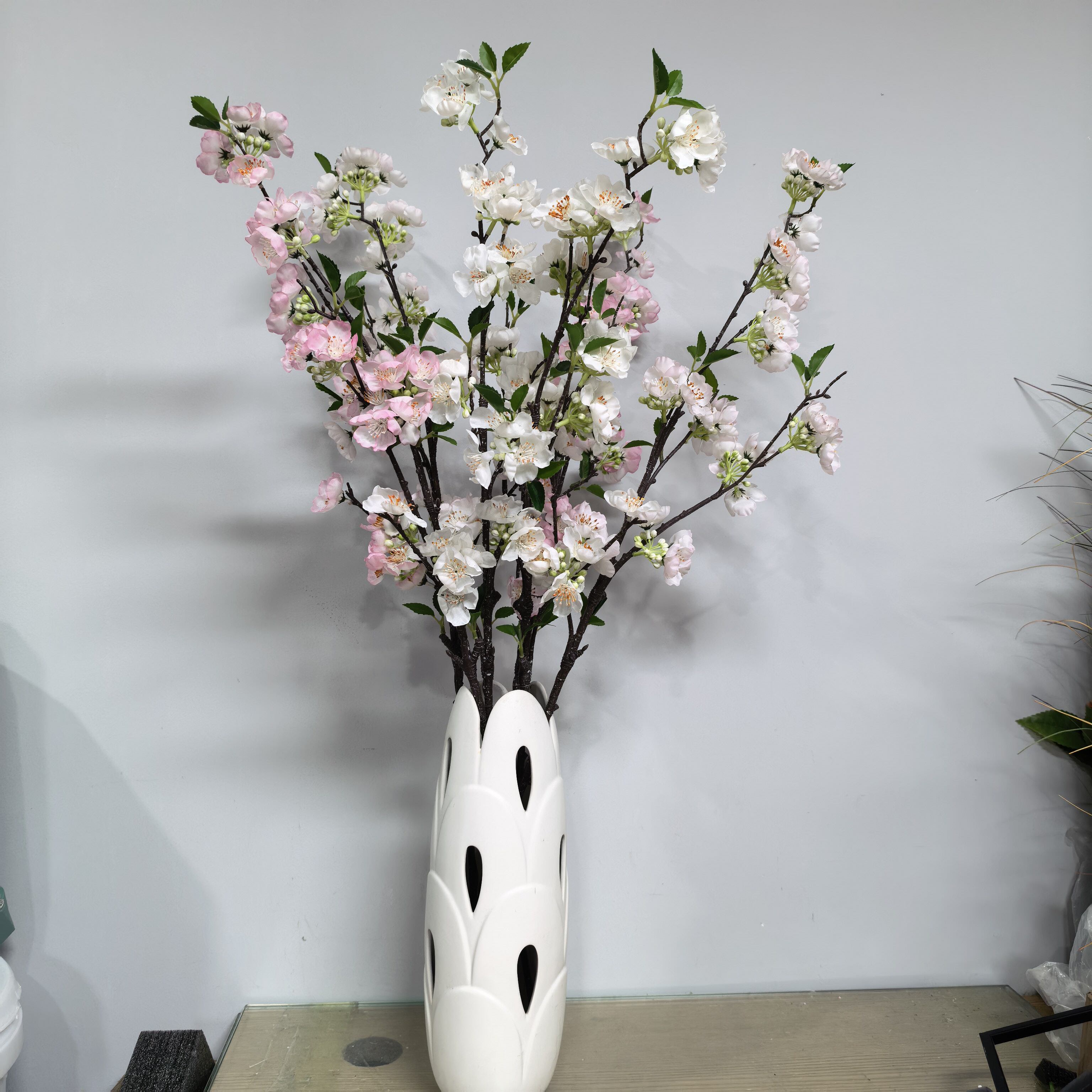 仿真海棠花苹果花杏花樱花绢花假花桃花家居装饰客厅摆饰影视道具