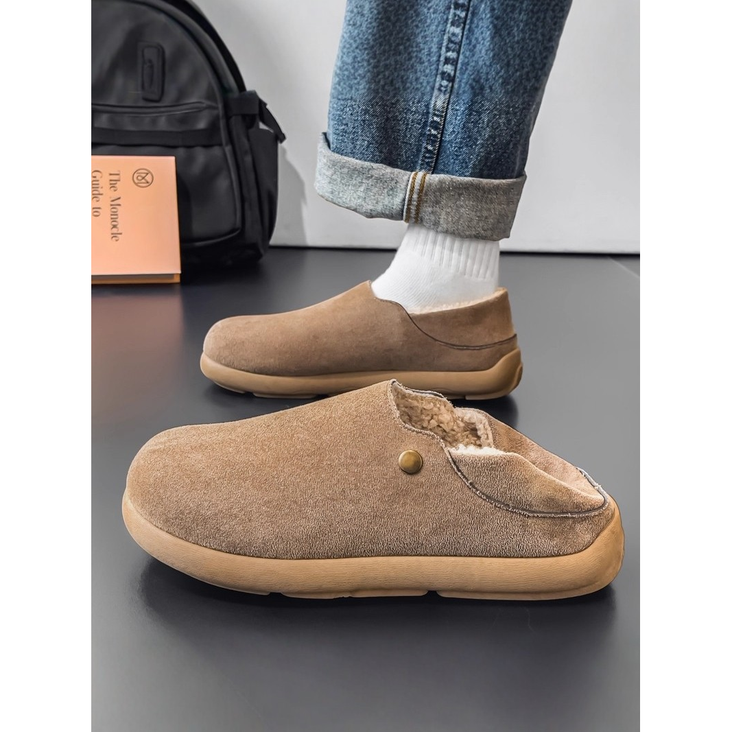 勃肯鞋男冬季包跟保暖加绒棉拖鞋男士东北户外防寒一脚蹬防滑棉鞋,流行男鞋,包头拖,淘宝优惠券,粉丝福利购,淘宝优惠卷