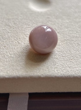 粉紫色实色润兔毛天然水晶单珠｜10.8mm（无鉴赏）