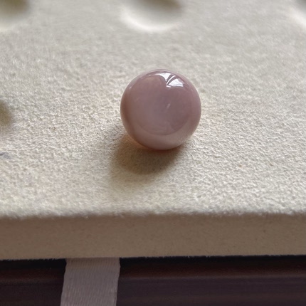 粉紫色实色润兔毛天然水晶单珠｜10.8mm（无鉴赏）