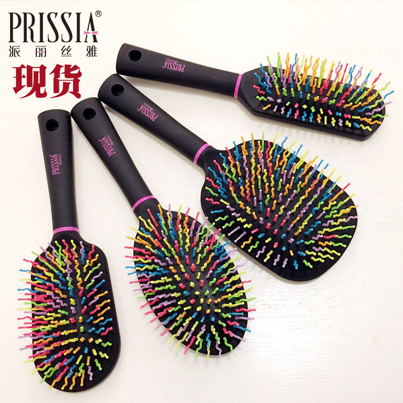 abs彩虹梳气囊按摩梳美发梳头皮按摩梳子塑料梳子
