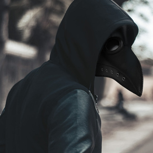 面罩守望先锋万圣节蒸汽朋克死神瘟疫鸟嘴医生面具铁鸦乌鸦嘴punk