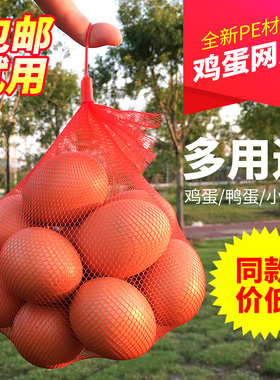 鸡蛋网兜网袋密眼红色小网袋编织丝网袋塑料网眼袋子装鸡蛋小网兜