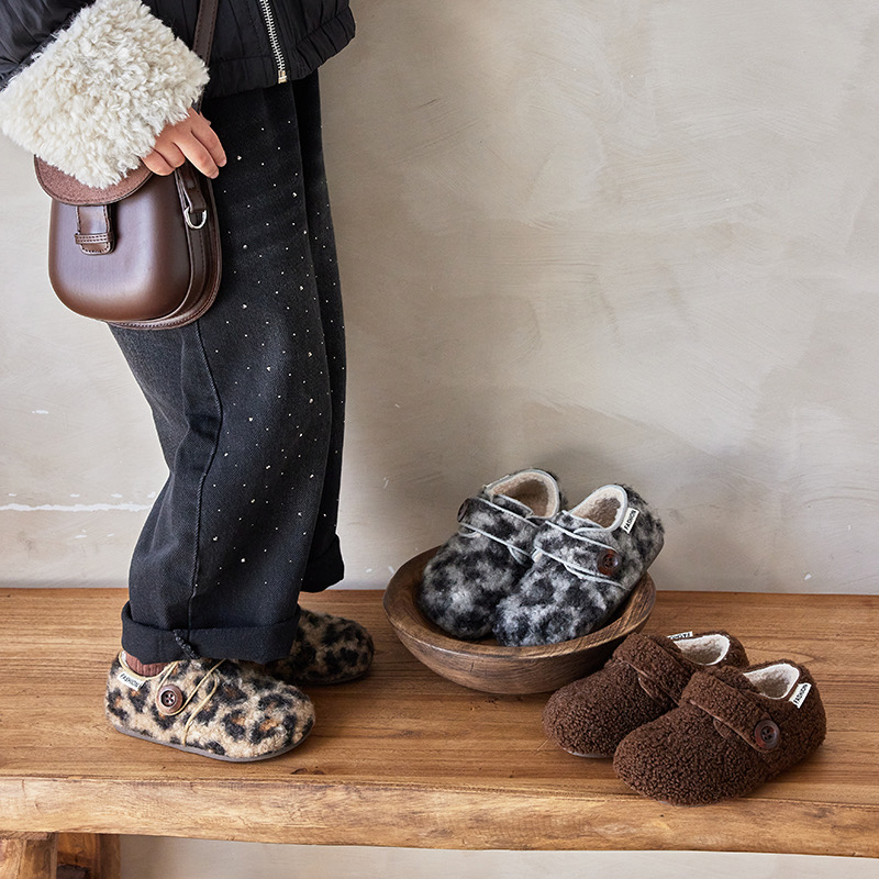 女童棉鞋加绒儿童勃肯鞋宝宝鞋软