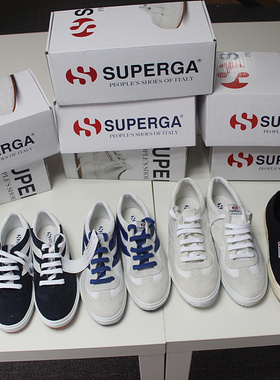 正品SUPERGA休伯家帆布鞋 舒适休闲系带 2750情侣款春夏小白鞋女