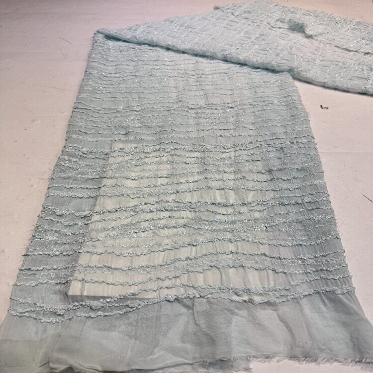 春夏重工网纱花朵刺绣蕾丝面料 高定旗袍时装连衣裙礼服绣花布料