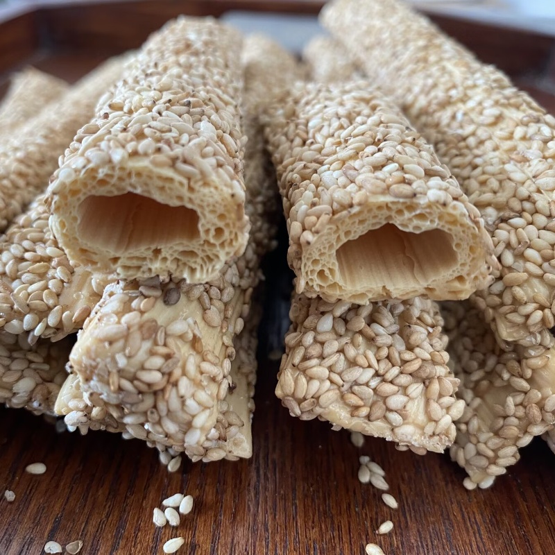 麦芽糖芝麻杆麻糖手工老式空心糖怀旧灶糖饴糖山东特产500克包邮