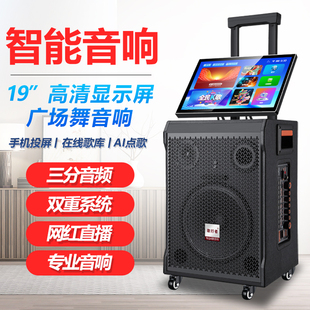 爱博声户外广场舞视频音响大功率专业家用KTV唱歌蓝牙移动K歌音箱