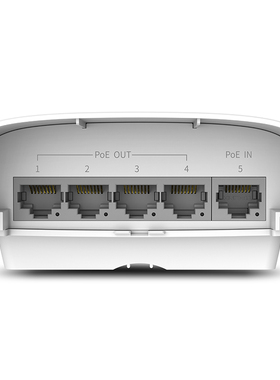 TP-LINK TL-SF1005P-S30 POE供电受电一体化POE交换 一分四中继器