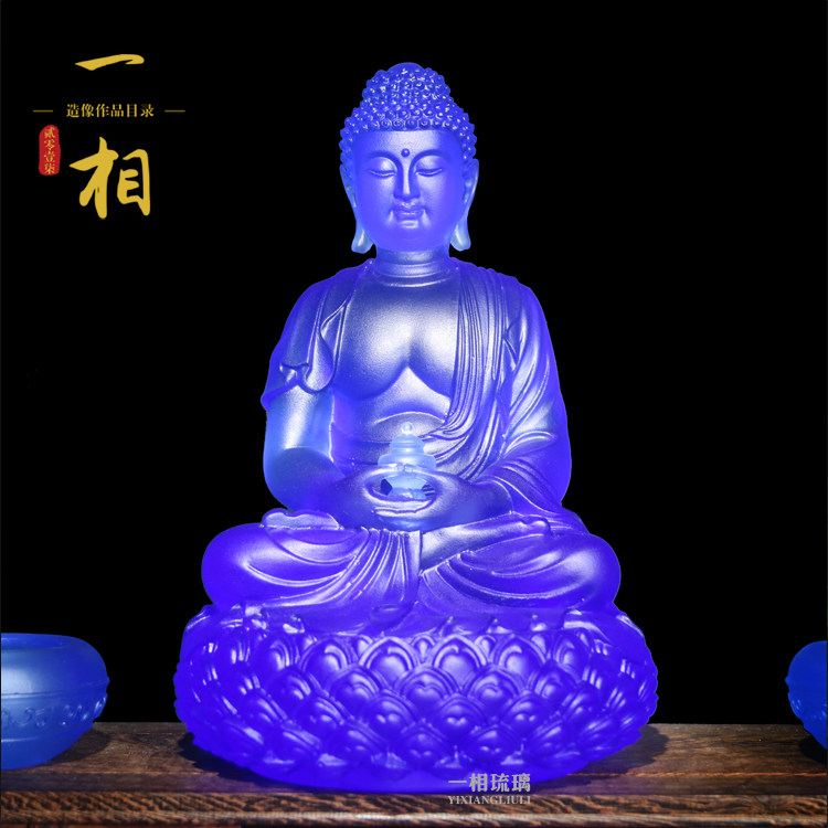 显宗琉璃药师像  居家药师琉璃光如来摆件