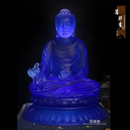 古法琉璃药师摆件药师琉璃光如来七佛如来家居摆设厂价直销