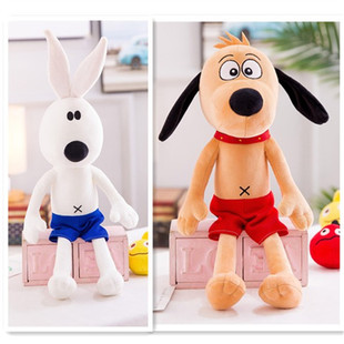 功夫兔与菜包狗大号公仔毛绒玩具送儿童 创意 生日礼物陪睡玩偶