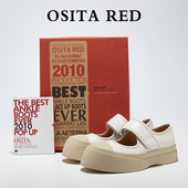 厚底增高5.3德比乐福鞋 OSITARED大翘头英伦风玛丽珍鞋 jk小皮鞋 女