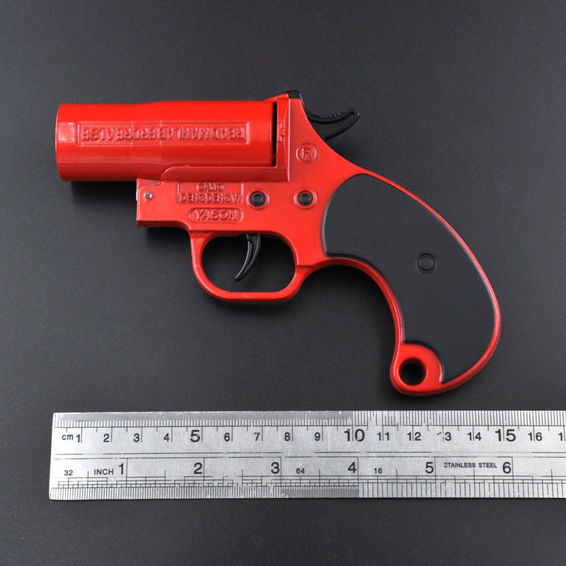 红色信号道具枪全金属8090