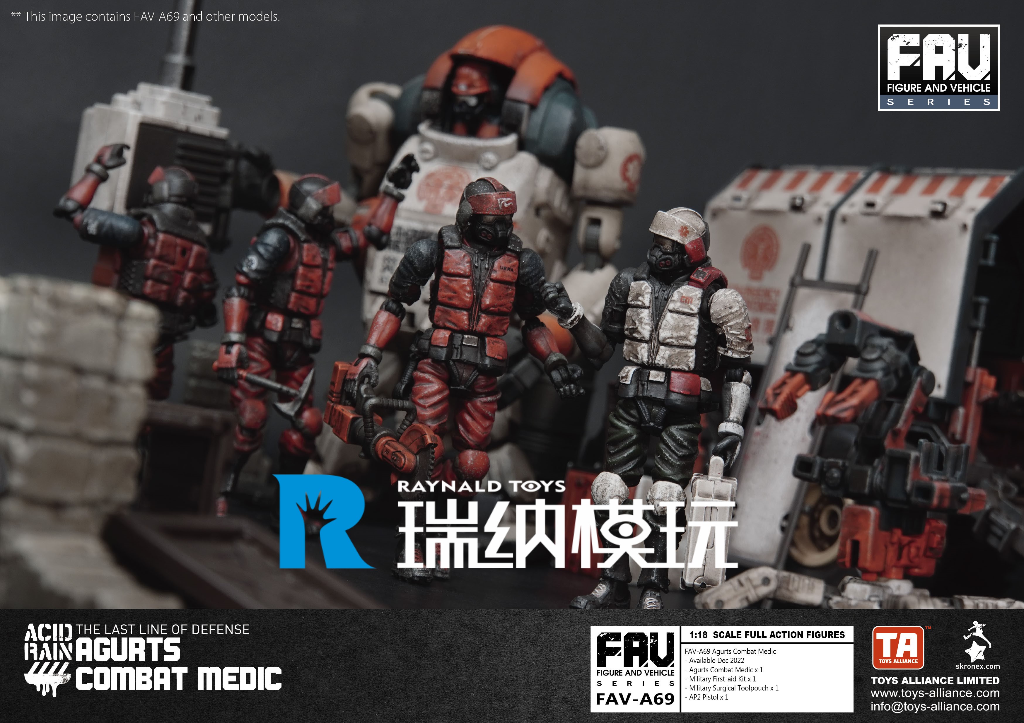 现货 TA 酸雨 1/18 FAV-A69亚格斯医生 A70崔弗·琼斯 A71工程蚤