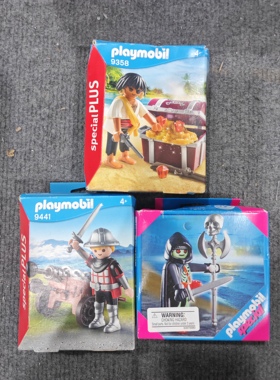 现货摩比世界 9358海盗和宝箱 4694幽灵骷髅 9441士兵和大炮 公仔