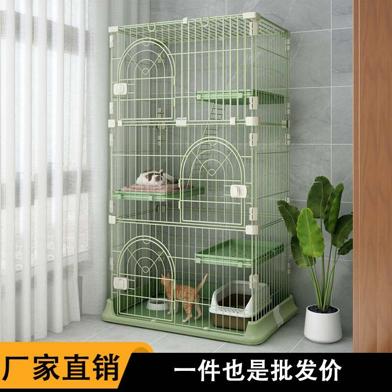 猫笼子家用室内别墅两层超大自由空间猫窝猫厕一体猫咪屋舍猫空笼
