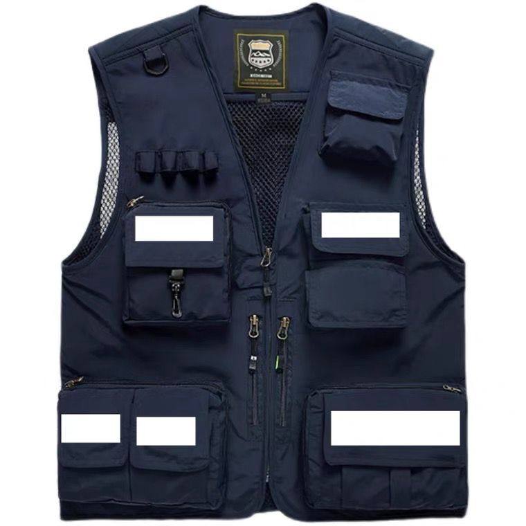 CUSTOM PRINTED LOGO TOOLING VEST VOLUNTEER EMERGENCY RESCUE FIRE MULTI-POCKET REFLECTIVE COMMUNICATION VEST VEST