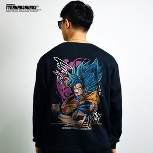 男女潮牌INS 卫衣秋冬季 Dragon Ball日系动漫龙珠联名悟空圆领长袖