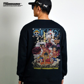 女长袖 新款 日本动漫海贼王路飞尼卡形态秋冬男士 圆领套头卫衣宽松