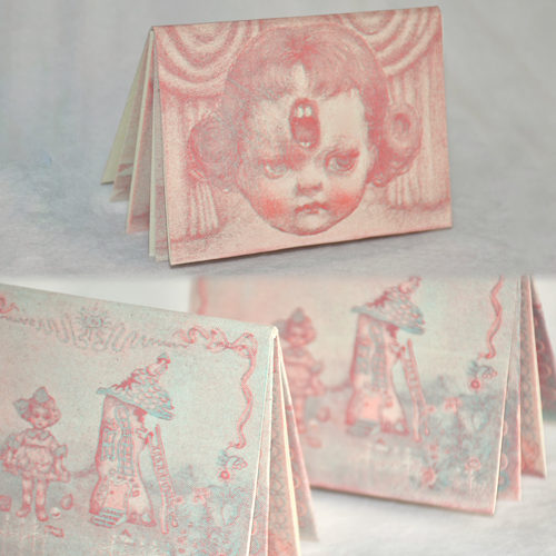 Risograph手工折页小zine｜RudeFish原创动画插画 (9*7cm)