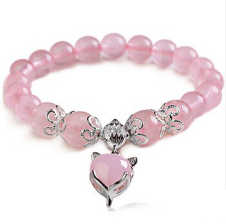 Pink Crystal Bracelet Natural Rose Quartz Bracelet Lap QUARTZ Jewelry Female models Hand string Dr. Peach Foxin the Accessories/Fashion Jewelry, Bracelets  category - from Buy2taobao.com to provide professional Taobao agent buy service