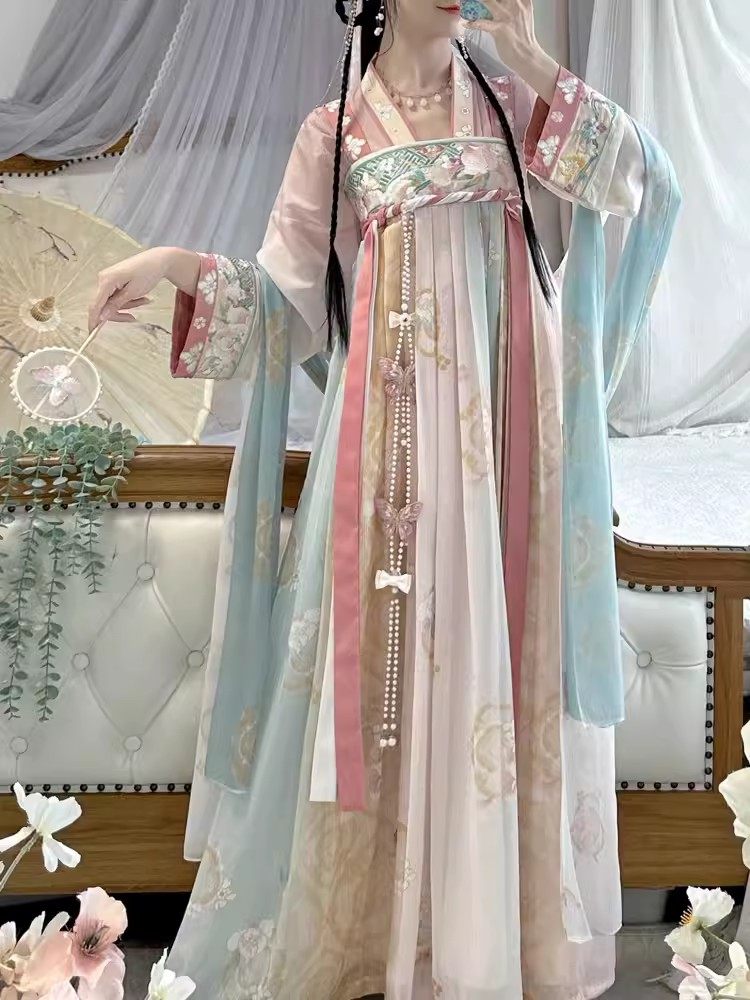 新款原创汉服女齐胸吊带襦裙汉元素春夏季套装汉服日常汉元素飘逸,女装/女士精品,汉服套装,淘宝优惠券,粉丝福利购,淘宝优惠卷