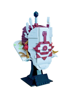 【高砖零件】塞尔达传说依盖队队长头盔MOC-215985拼装积木玩具