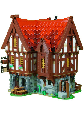 【高砖零件】中世纪小酒馆旅馆适配21325铁匠铺MOC拼装积木玩具