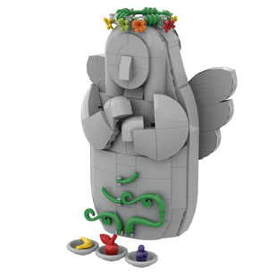 【高砖零件】塞尔达传说海利亚女神像雕像石像模型拼装积木玩具