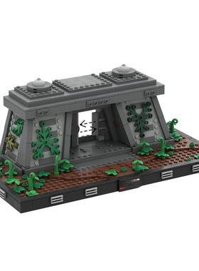 星球大战恩多战役帝国地堡兵营堡垒模型MOC-156238拼装积木玩具