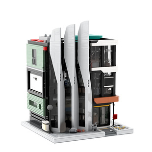 【高砖零件】写字楼城市现代商业办公建筑街景模型拼装积木玩具