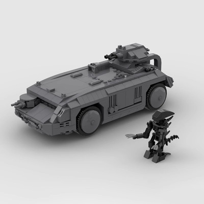 电影异形M577-APC装甲运兵车积木