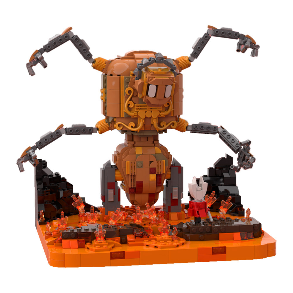 【高砖零件】空洞骑士丝之歌第四圣咏团机器人决斗拼装积木玩具