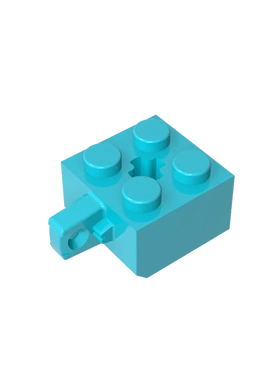 高砖积木零件GDS-1082配件2x2单侧带铰链砖兼容30389拼插MOC散件