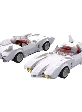 【高砖零件】极速赛车手马赫5号赛车汽车MOC-192324拼装积木玩具