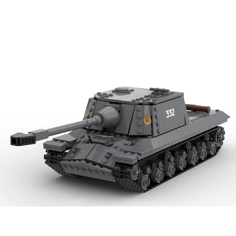 苏联Object 268重型坦克歼击车军事模型MOC-116726拼装积木玩具