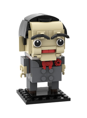 【高砖零件】恐怖电影鸡皮疙瘩Slappy木偶人方头人仔拼装积木玩具