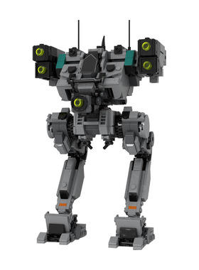 【高砖零件】暴战机甲兵跳蚤战斗机甲模型MOC-101613拼装积木玩具