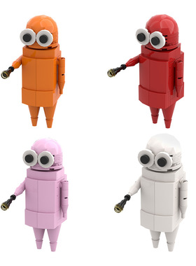 【高砖零件】REPO恐怖游戏邮箱人垃圾桶人机器人玩偶拼装积木玩具