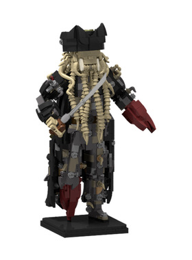 【高砖零件】加勒比海盗戴维·琼斯雕像MOC-205220拼装积木玩具