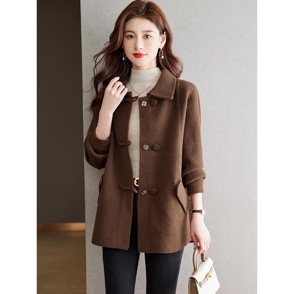 2025年春秋季新款今年流行爆款羊毛女士短外套女宽松针织开衫外搭