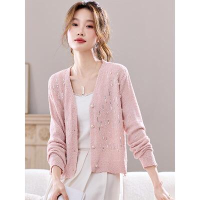 早秋穿搭外套女2025新款高级感爆款针织开衫时尚气质短款外搭上衣