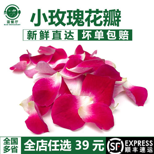 蓝餐厅小玫瑰花瓣新鲜花可食用