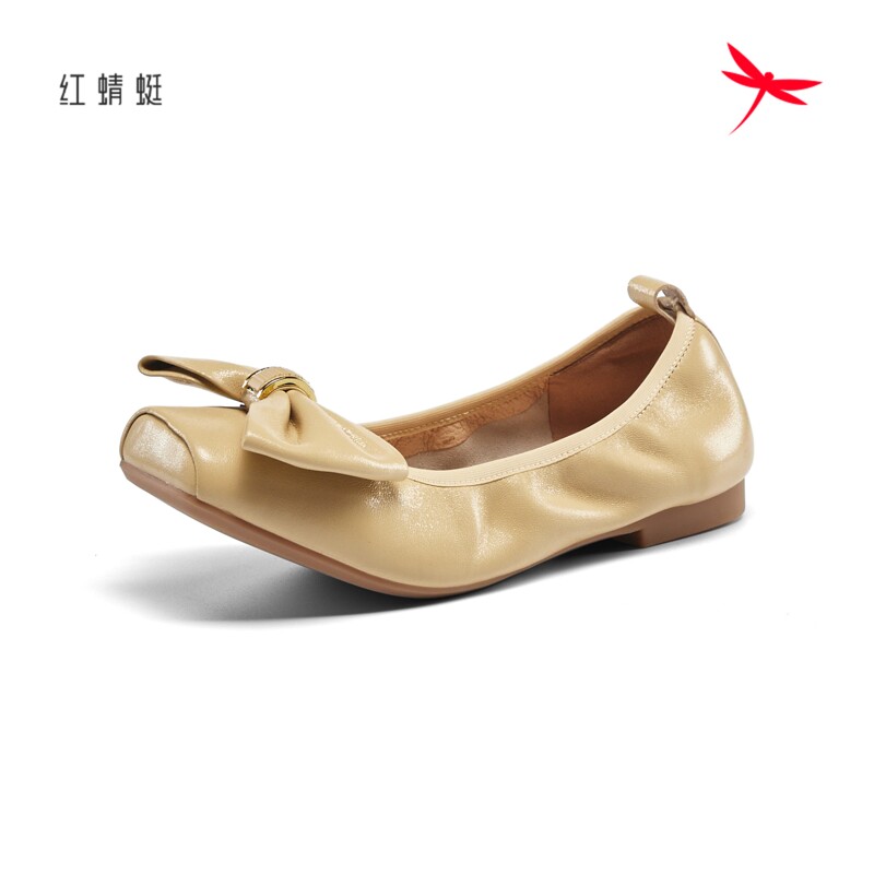 红蜻蜓女鞋软底妈妈鞋夏季新款中老年舒适皮鞋真皮鞋子断码清仓