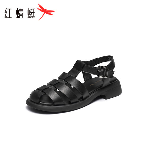 红蜻蜓正品凉鞋女夏季新款软底