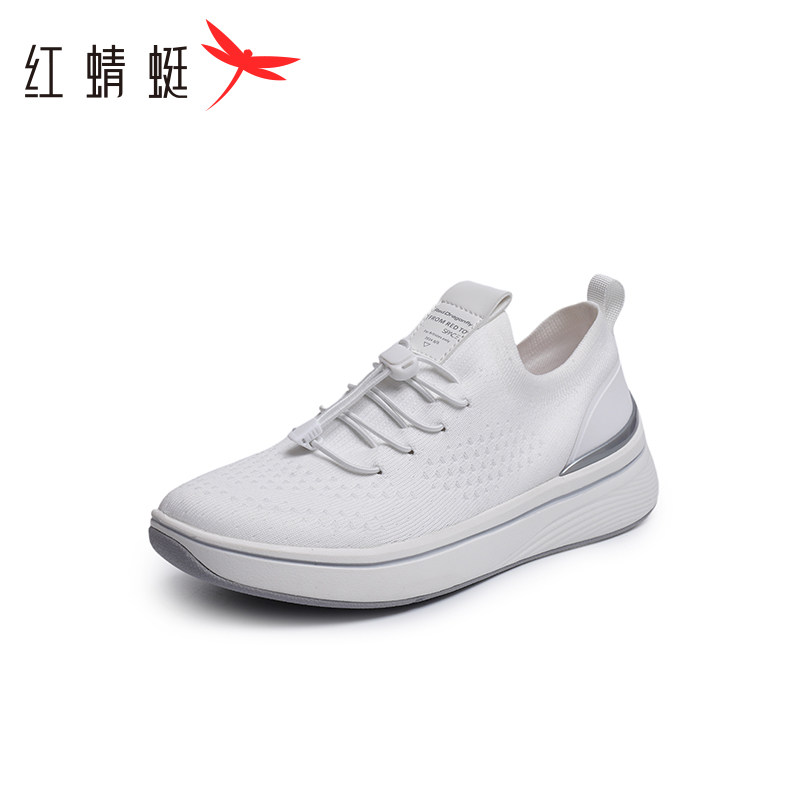 红蜻蜓轻便女鞋夏季运动鞋女网面透气休闲鞋软底妈妈网鞋断码清仓