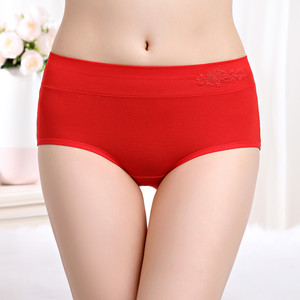 内裤女士纯棉裆中年妈妈女式全棉质中腰收腹中老年人三角裤头大码