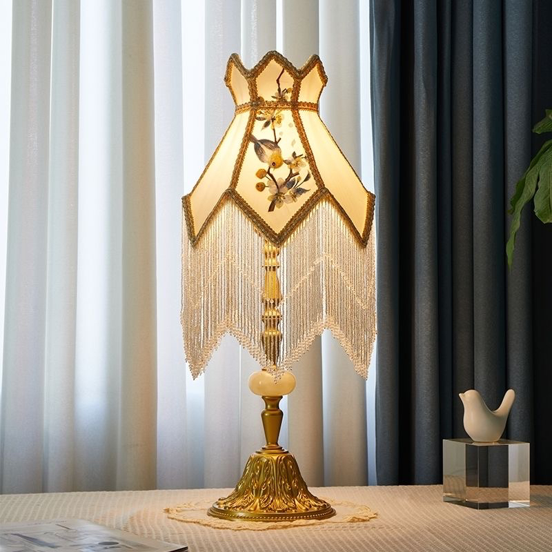 茶栗法式复古中古卧室床头台灯餐厅吧台灯高级感书房间侘寂风吊灯